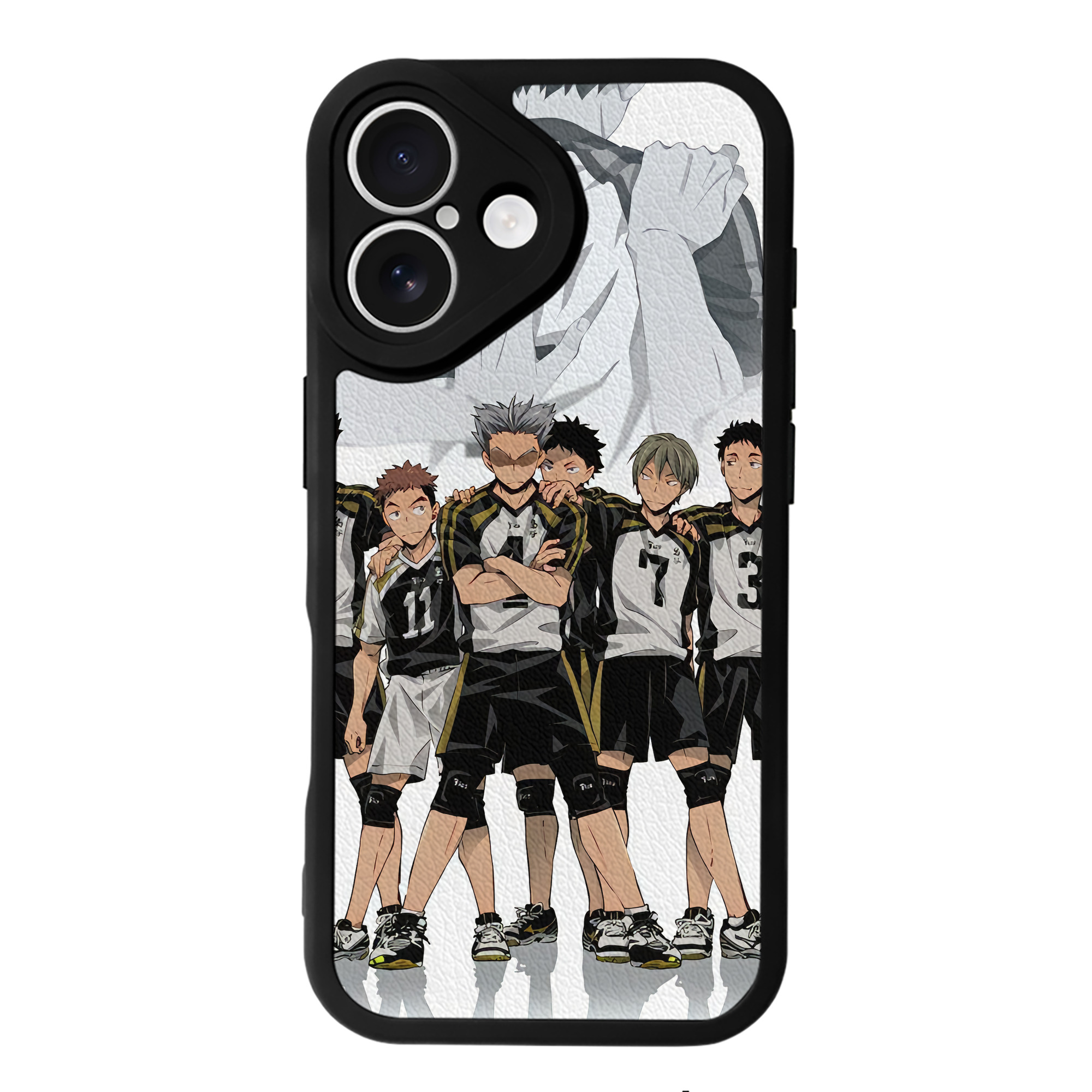 （画像用） ハイキュー!! Haikyu!! 【iPhone 16シリーズ対応】シリコンスマホケース（レザー調） 材質：シリコン